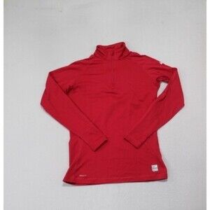 Nike Pro Red Women Sweater Mock Neck Nike Fit Size Large